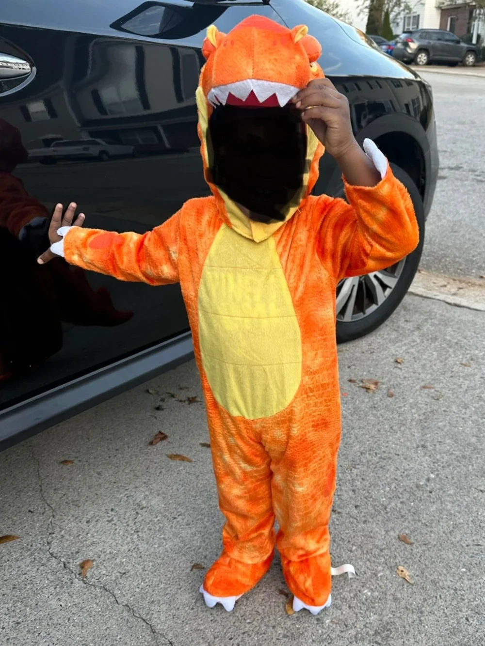Kids Orange Dinosaur Costume size 3t